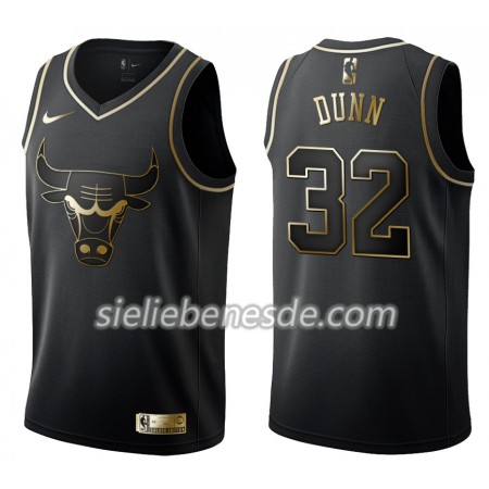 Herren NBA Chicago Bulls Trikot Kris Dunn 32 Nike Schwarz Golden Edition Swingman